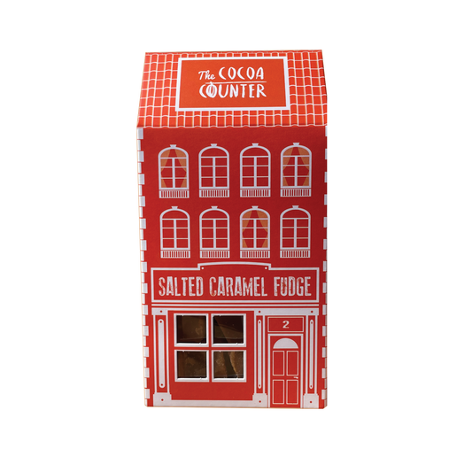 Salted Caramel Fudge in a Red box 