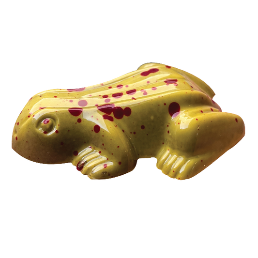 yellow and red chocolate frog