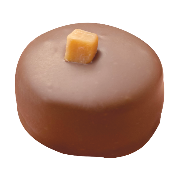 Loose chocolate truffle with caramel fudge