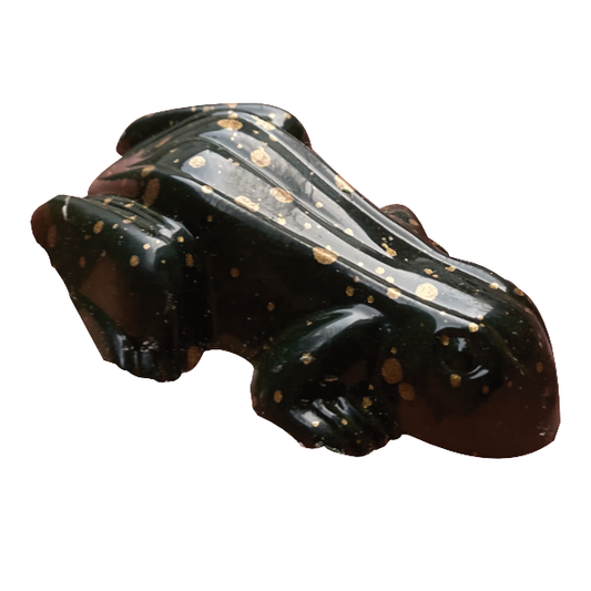 green and gold chocolate frog